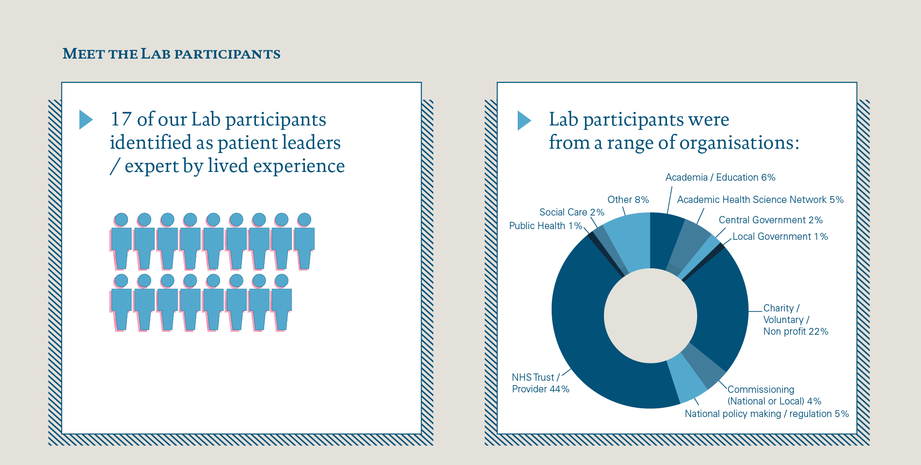 A breakdown of the Lab participants from the first Q Improvement Lab project